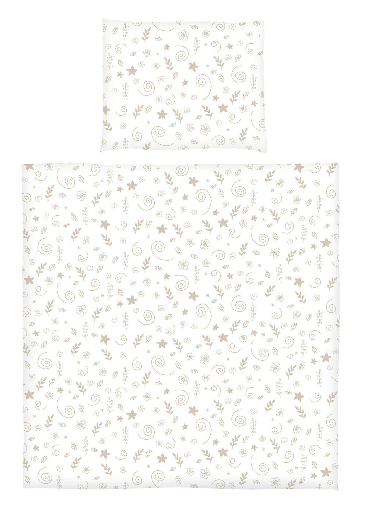 BABYBETTWÄSCHE 80/80 cm  - Taupe, Basics, Textil (80/80cm) - Paschen
