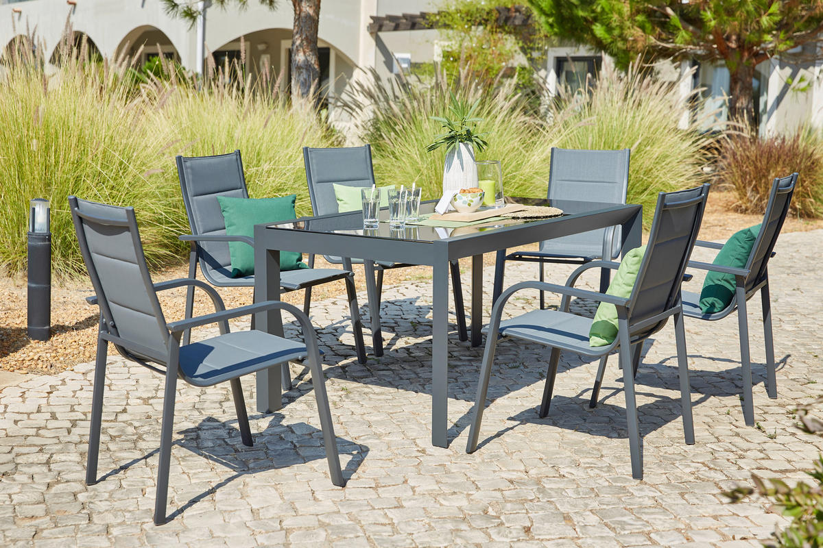 STOLICA SLOŽIVA  antracit  metal, tekstil      - antracit, Moderno, metal/tekstil (60/94/68cm) - Ambia Garden