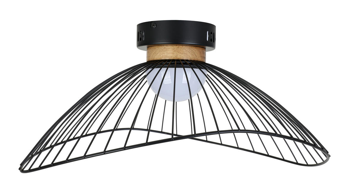 DECKENLEUCHTE 45/43/22,5 cm  - Schwarz/Naturfarben, Trend, Holz/Kunststoff (45/43/22,5cm) - Collett's Monde