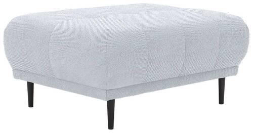 HOCKER in Textil Hellgrau  - Hellgrau/Schwarz, Design, Holz/Textil (93/45/77cm) - Stylife