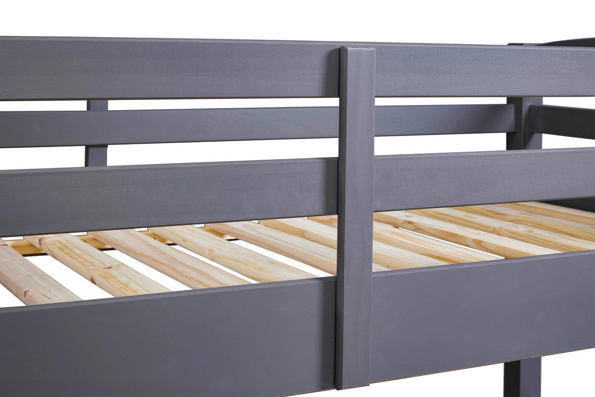 ETAGENBETT 90/200 cm Grau  - Grau, Modern, Holz (90/200cm) - MID.YOU