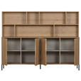 BUFFET Eichefarben, Hellgrau  200/150/44 cm  - Eichefarben/Hellgrau, Design, Holz/Holzwerkstoff (200/150/44cm) - Ambia Home