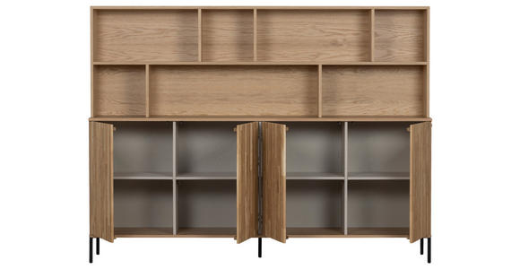 BUFFET Eichefarben, Hellgrau  200/150/44 cm  - Eichefarben/Hellgrau, Design, Holz/Holzwerkstoff (200/150/44cm) - Ambia Home