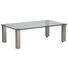 COUCHTISCH in Metall, Glas 160/100/42,5 cm - Nickelfarben, Design, Glas/Kunststoff (160/100/42,5cm) COUCHTISCH in Metall, Glas 160/100/42,5 cm - Nickelfarben, Design, Glas/Kunststoff (160/100/42,5cm)