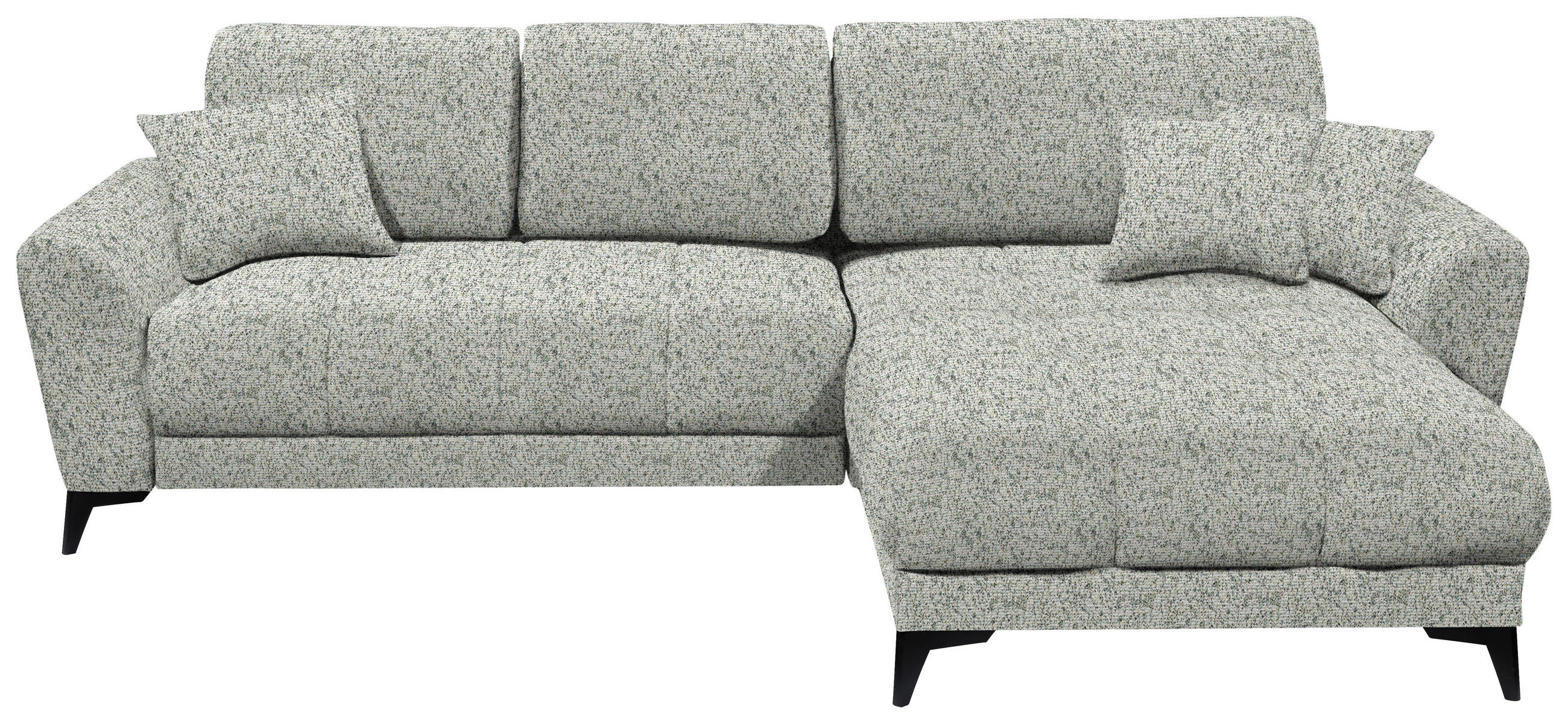 ECKSOFA Hellgrün Webstoff  - Schwarz/Hellgrün, MODERN, Kunststoff/Textil (281/189cm) - MID.YOU
