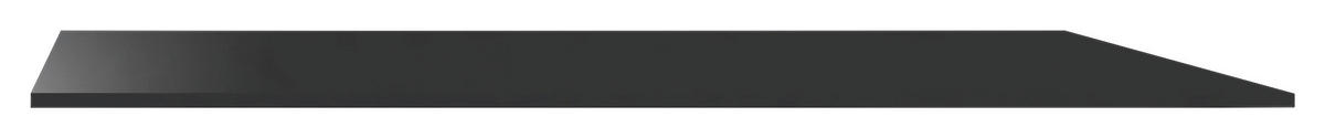 VRCHNÍ DESKA - vysoce lesklá antracitová, Konvenční, kompozitní dřevo (137/1,6/42cm) - Hom`in