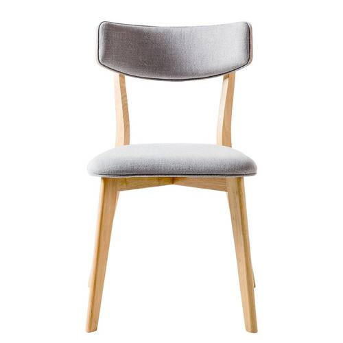 ŽIDLE, přírodní barvy, světle šedá - světle šedá/přírodní barvy, Moderní, dřevo/textil (49.5/80/49.5cm) - home24