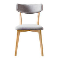 ŽIDLE, přírodní barvy, světle šedá - světle šedá/přírodní barvy, Moderní, dřevo/textil (49.5/80/49.5cm) - home24
