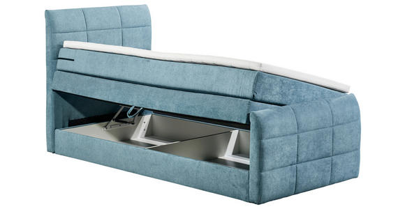 BOXSPRINGBETT 100/200 cm,  in Blau  - Blau, Basics, Holzwerkstoff/Kunststoff (100/200cm) - Xora