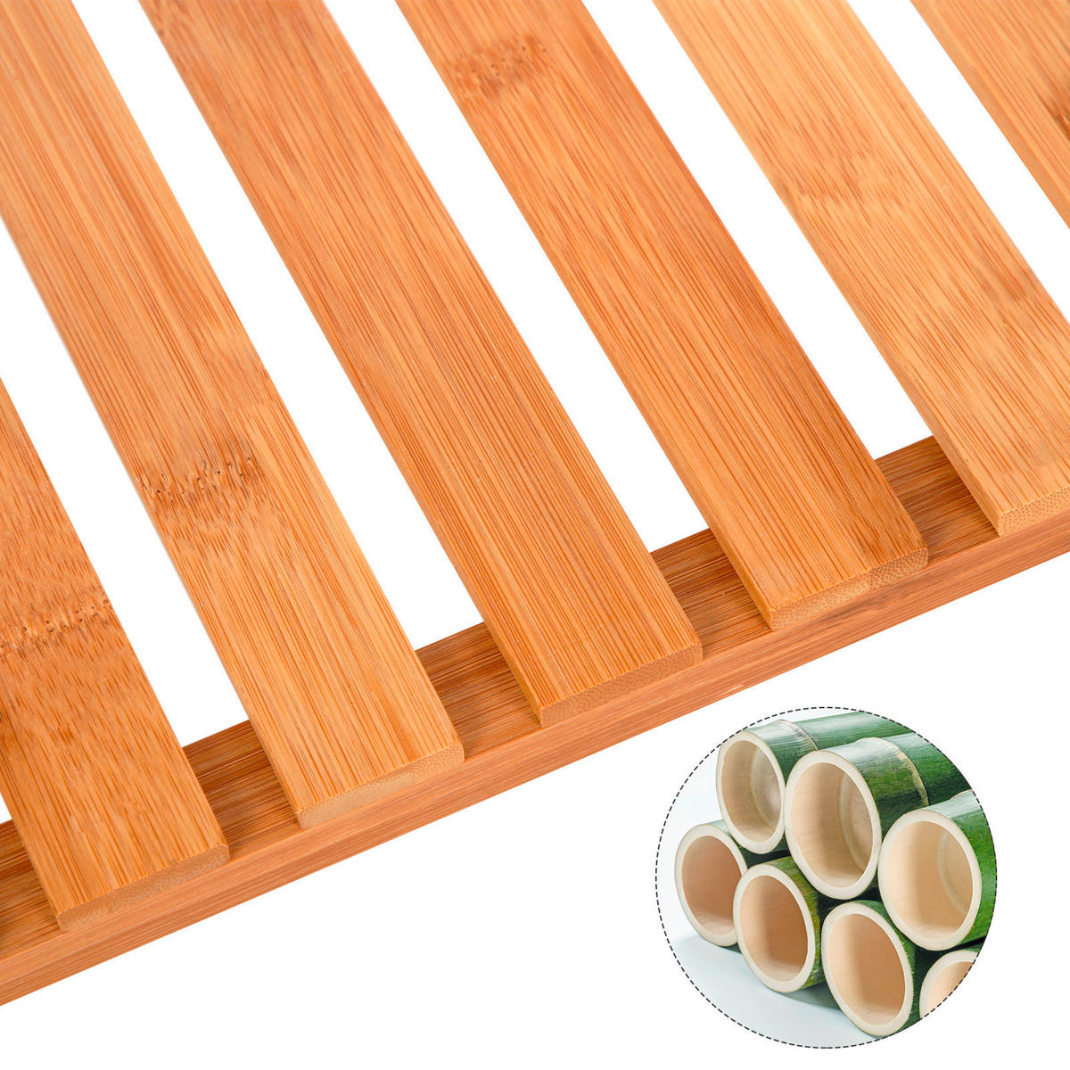 REGÁL DO KÚPEĽNE, bambus, prírodná farba - prírodná farba, Basics, drevo (60/66/26cm)