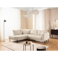 ECKSOFA Mauris Creme Chenille Rückenkissen  - Creme/Schwarz, Design, Kunststoff/Textil (200/233cm) - Livetastic