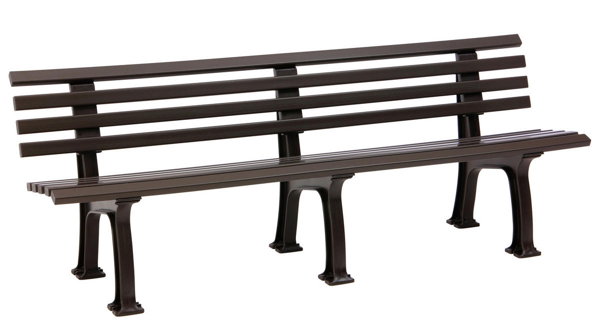 GARTENBANK 200/74/54 cm   - Braun, Basics, Kunststoff (200/74/54cm) - Modante