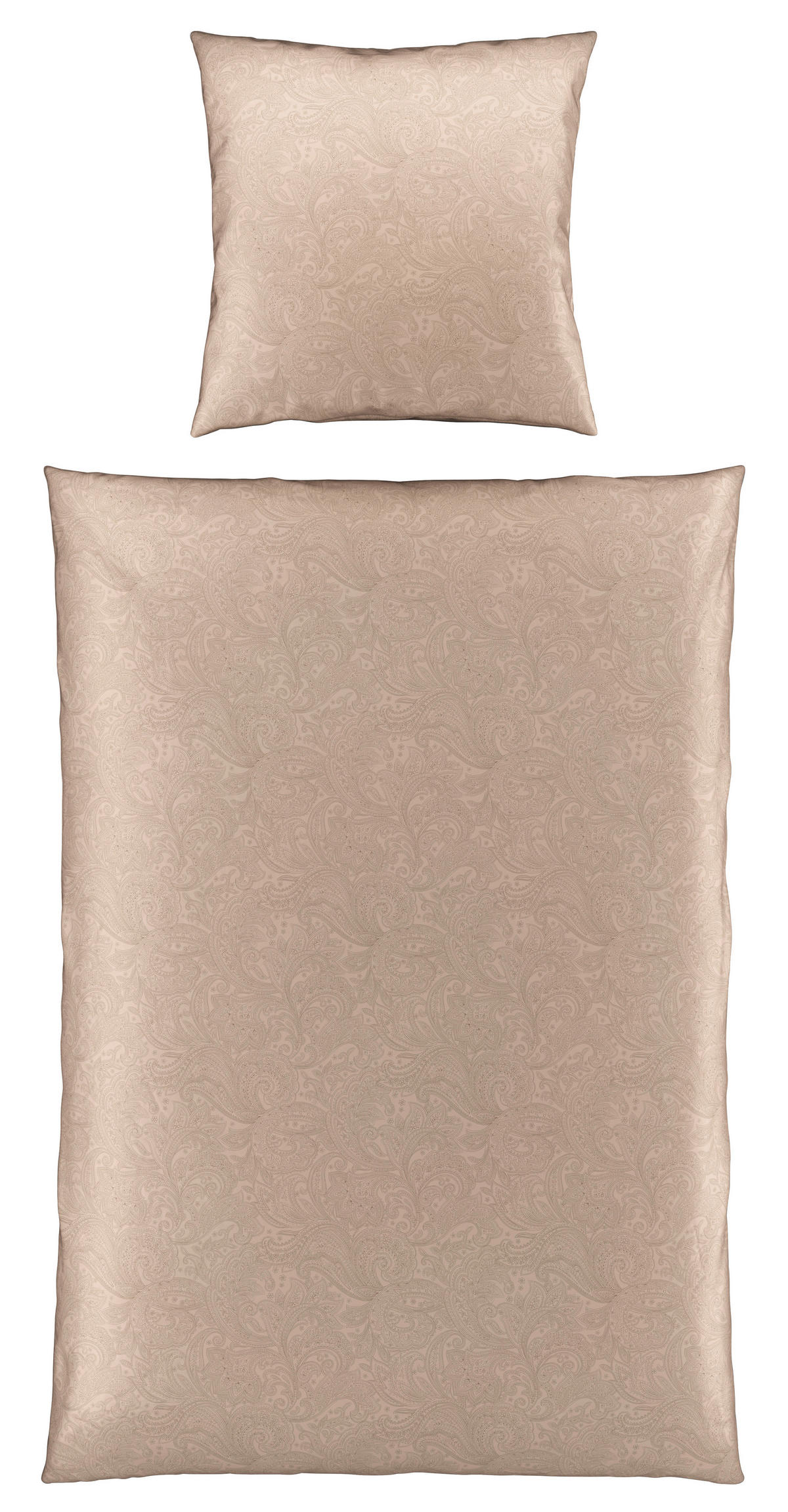 BETTWÄSCHE 2-teilig Satin 155/220 cm  - Beige, Textil (155/220cm) - Novel