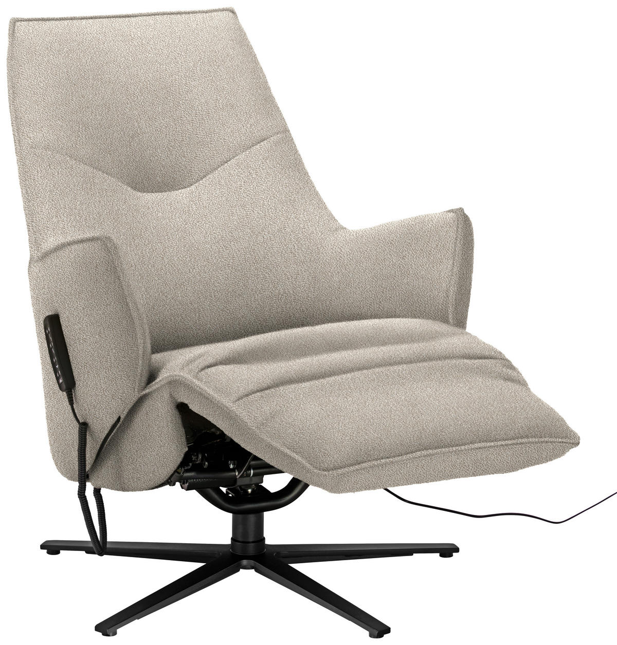 RELAXSESSEL in Textil Beige  - Anthrazit/Beige, Design, Textil/Metall (70/112/85cm) - Himolla Komfortklass