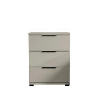 NOČNA OMARICA, kašmir  - kašmir/črna, Moderno, umetna masa/leseni material (46/61/42cm) - Boxxx