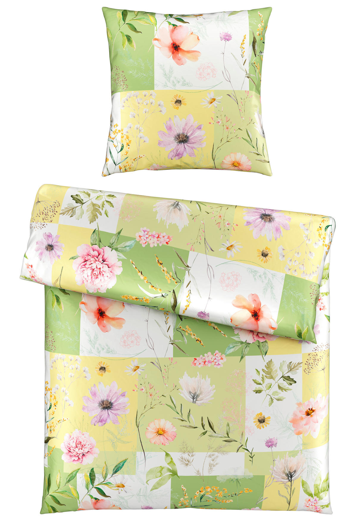 BETTWÄSCHE Satin 135/200 cm  - Grün, Textil (135/200cm) - Esposa
