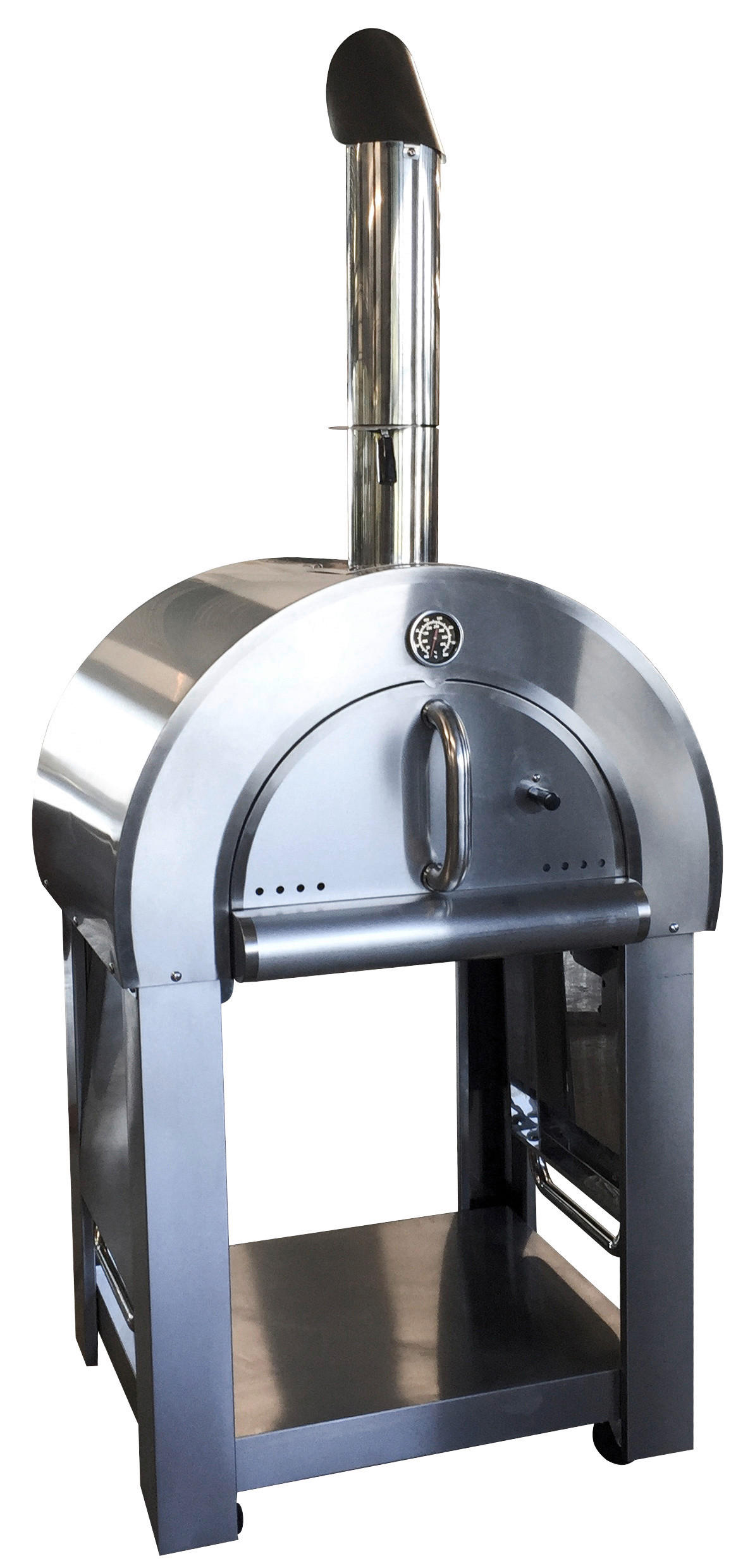PIZZAOFEN - Chromfarben, Design, Metall (79/181/79cm) - Nouvel