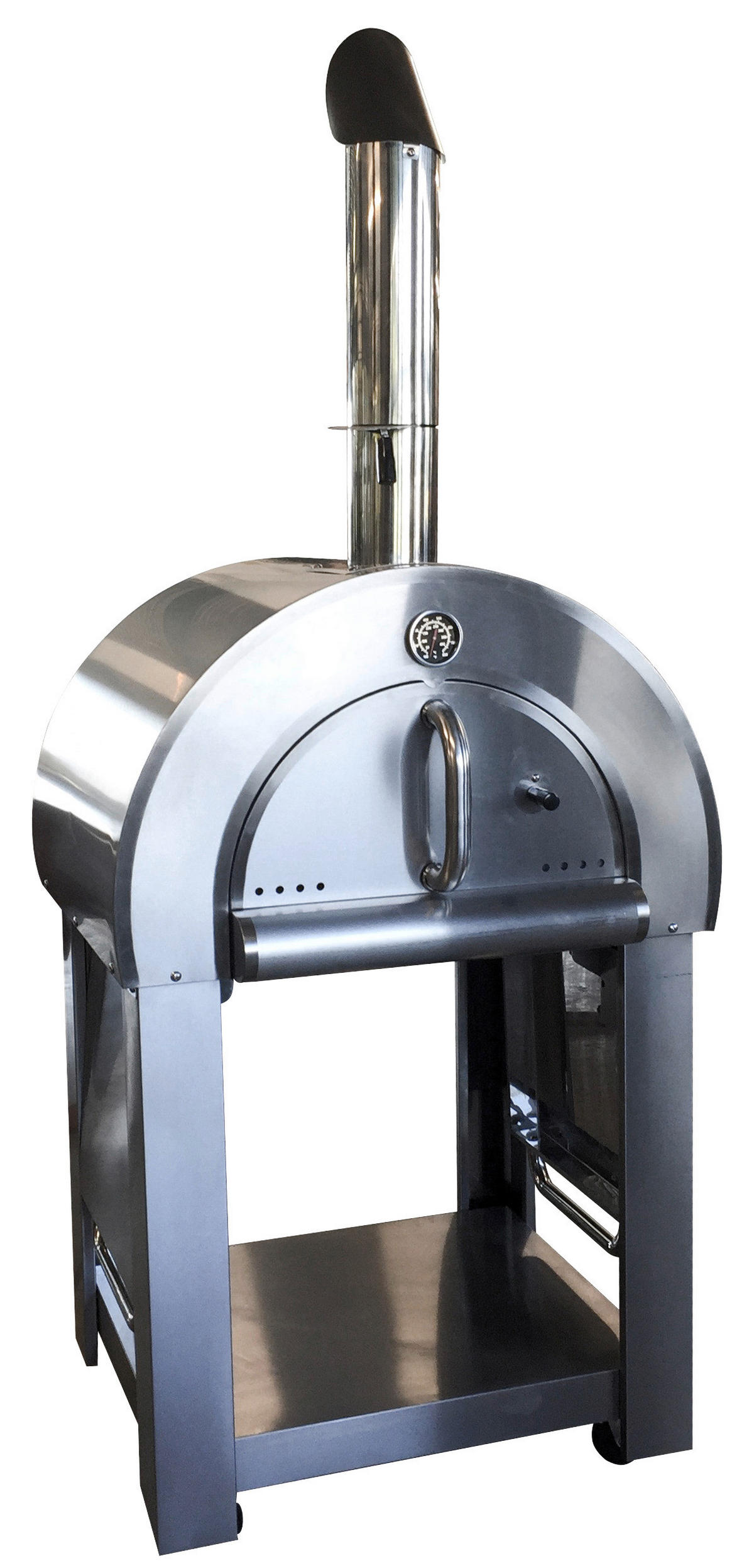PIZZAOFEN - Chromfarben, Design, Metall (79/181/79cm) - Nouvel