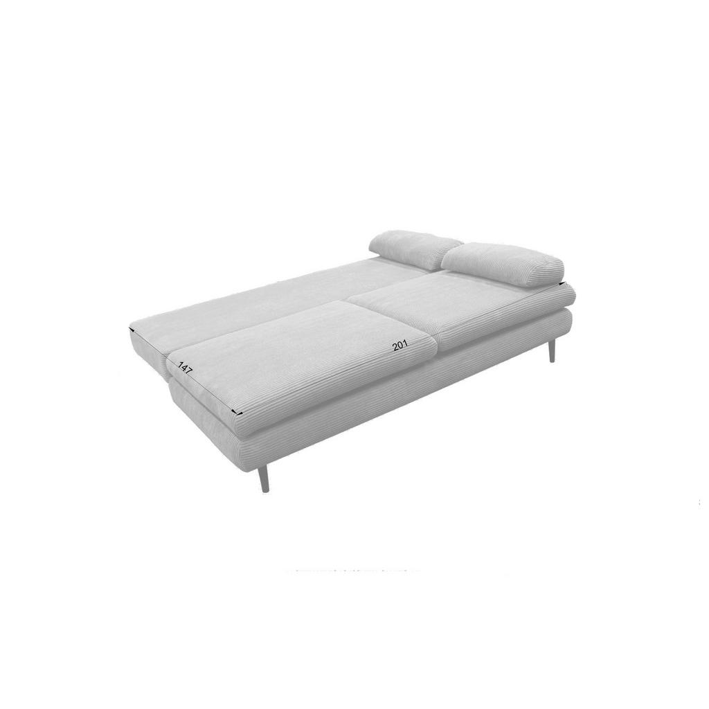 Thumbnail - P & B Schlafsofa, Hellgrau, Textil, 2-Sitzer, Füllung: Schaumstoff, 202x85x99 cm, Wohnzimmer, Sofas & Couches, Schlafsof...