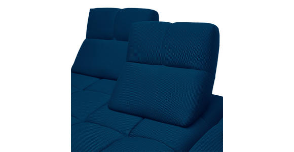 ECKSOFA in Struktur Blau 313/233 cm - Blau/Schwarz, Design, Kunststoff/Textil (313/233cm) - Emilio Belluti