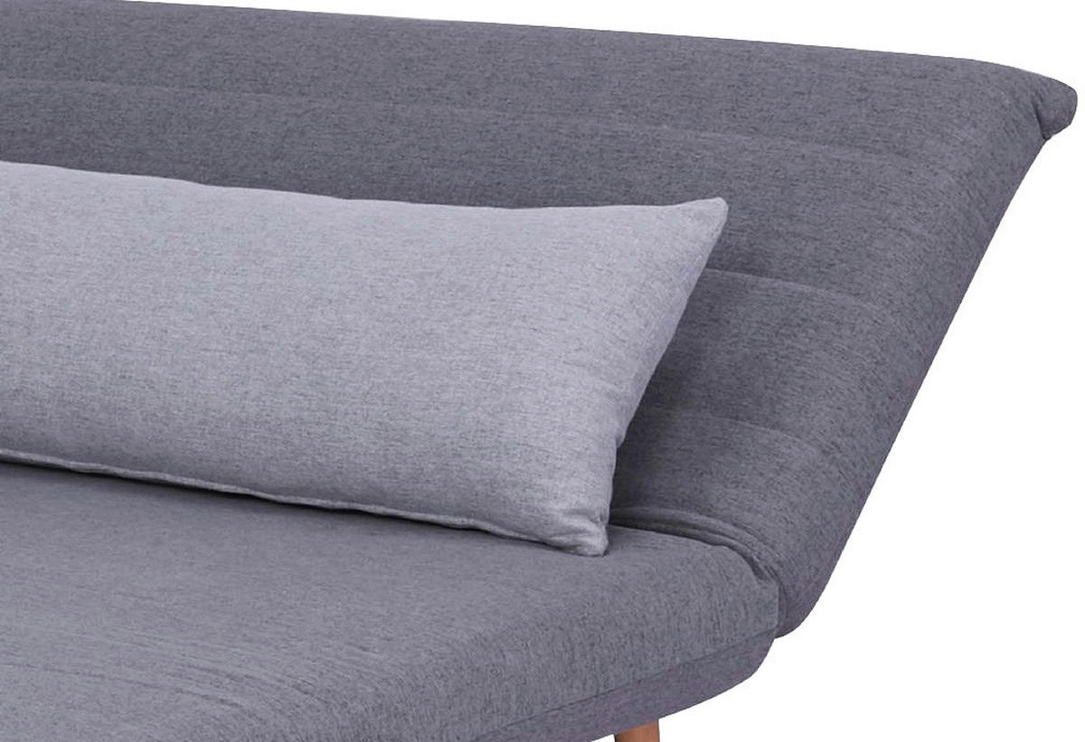 SCHLAFSOFA Webstoff Dunkelgrau  - Dunkelgrau/Hellgrau, MODERN, Holz/Kunststoff (125/84/91cm) - Livetastic