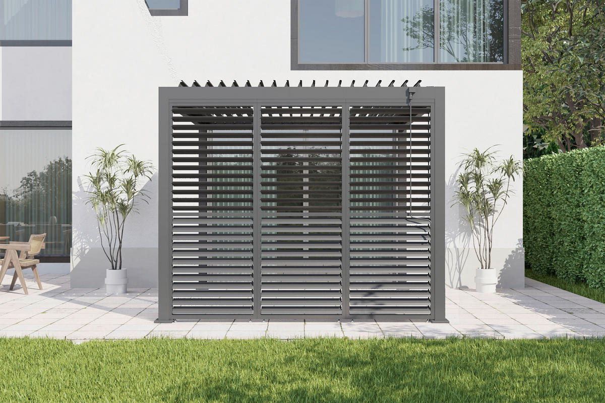 PERGOLA-SEITENTEIL 92,5/234/4 cm   - Anthrazit, Basics, Metall (92,5/234/4cm) - Gardenson