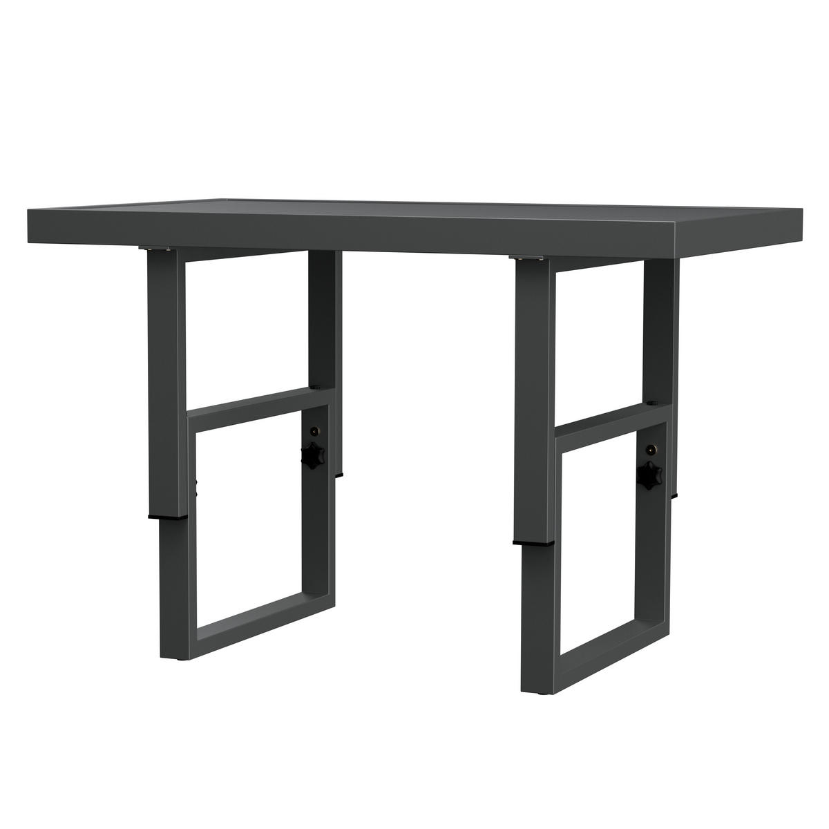 LOUNGE GARNITURA jeklo  - siva, Design, kovina (176/100/71/46/67/74,5/60,5cm) - Ambia Garden