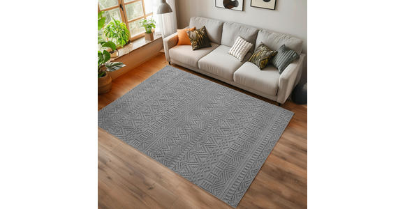 FLACHWEBETEPPICH 60/110 cm HELIX Silberfarben  - Silberfarben, Basics, Kunststoff/Textil (60/110cm) - Novel