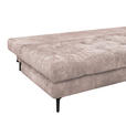 SCHLAFSOFA  mit Liegefunktion, Schlafen auf Sitzhöhe, Rücken echt Chenille Rosa  - Schwarz/Rosa, KONVENTIONELL, Textil/Metall (203/94/96cm) - Carryhome