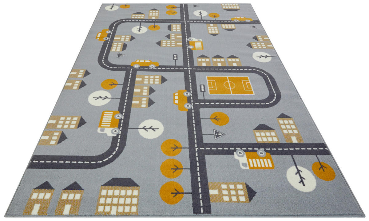 KINDERTEPPICH 80/150 cm Adventures  - Grau/Honig, Design, Kunststoff/Textil (80/150cm)