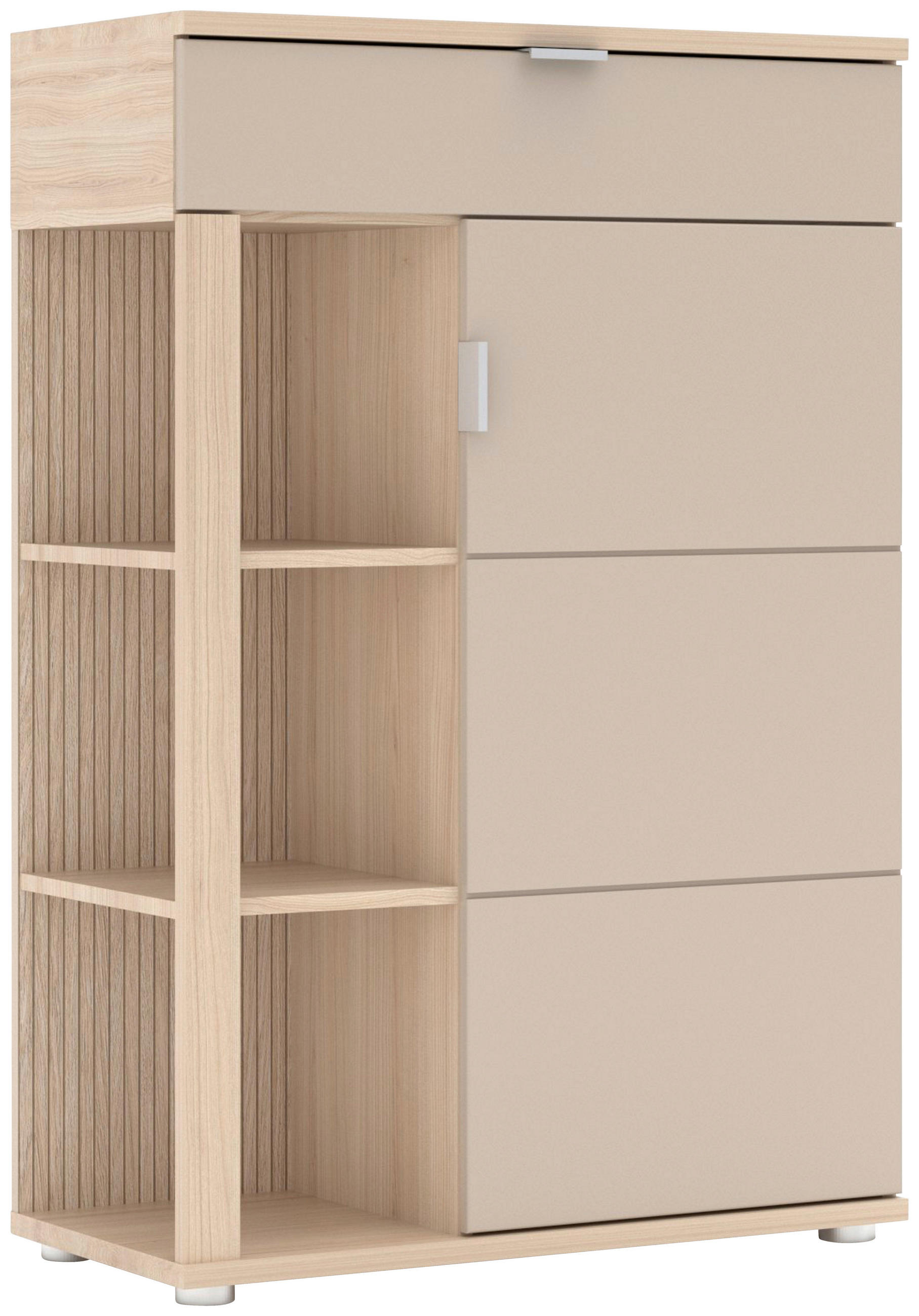 SCHUHSCHRANK  in 80/119/38 cm  - Chromfarben/Kaschmir, Design, Holzwerkstoff/Metall (80/119/38cm) - Stylife