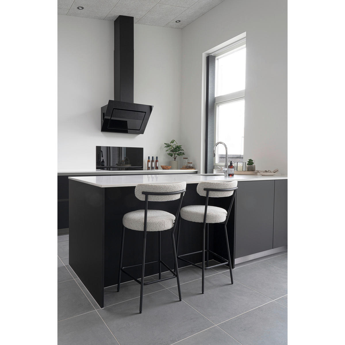 BARPALL i vit  - vit/svart, Modern, metall/textil (39/90/46cm) - MID.YOU