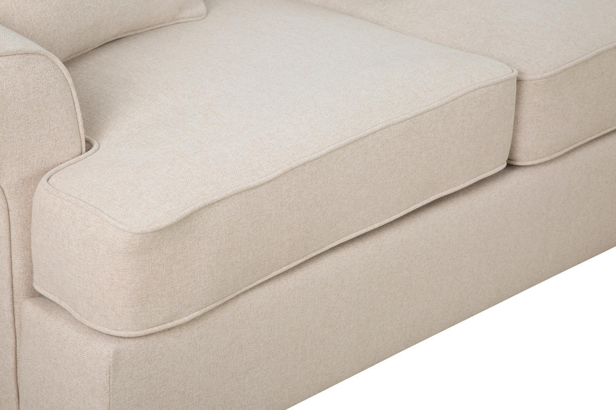 KUTNA GARNITURA tekstil  bež   - bež/crna, Konvencionalno, tekstil/drvo (394/100/245cm) - P & B