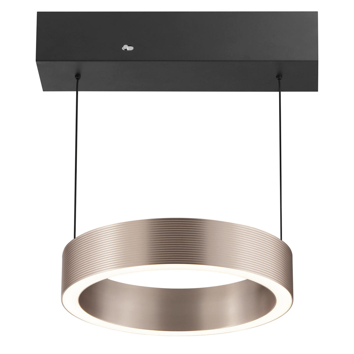 LED-PENDELLEUCHTE Axion 32/150/25 cm   - Schwarz/Braun, Design, Kunststoff/Metall (32/150/25cm) - Brilliant