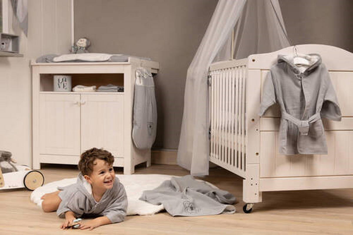 SCHMUSEDECKE Musselin Affe Grau  70/100 cm  - Creme/Grau, Basics, Textil (70/100cm) - Bebe's Collection