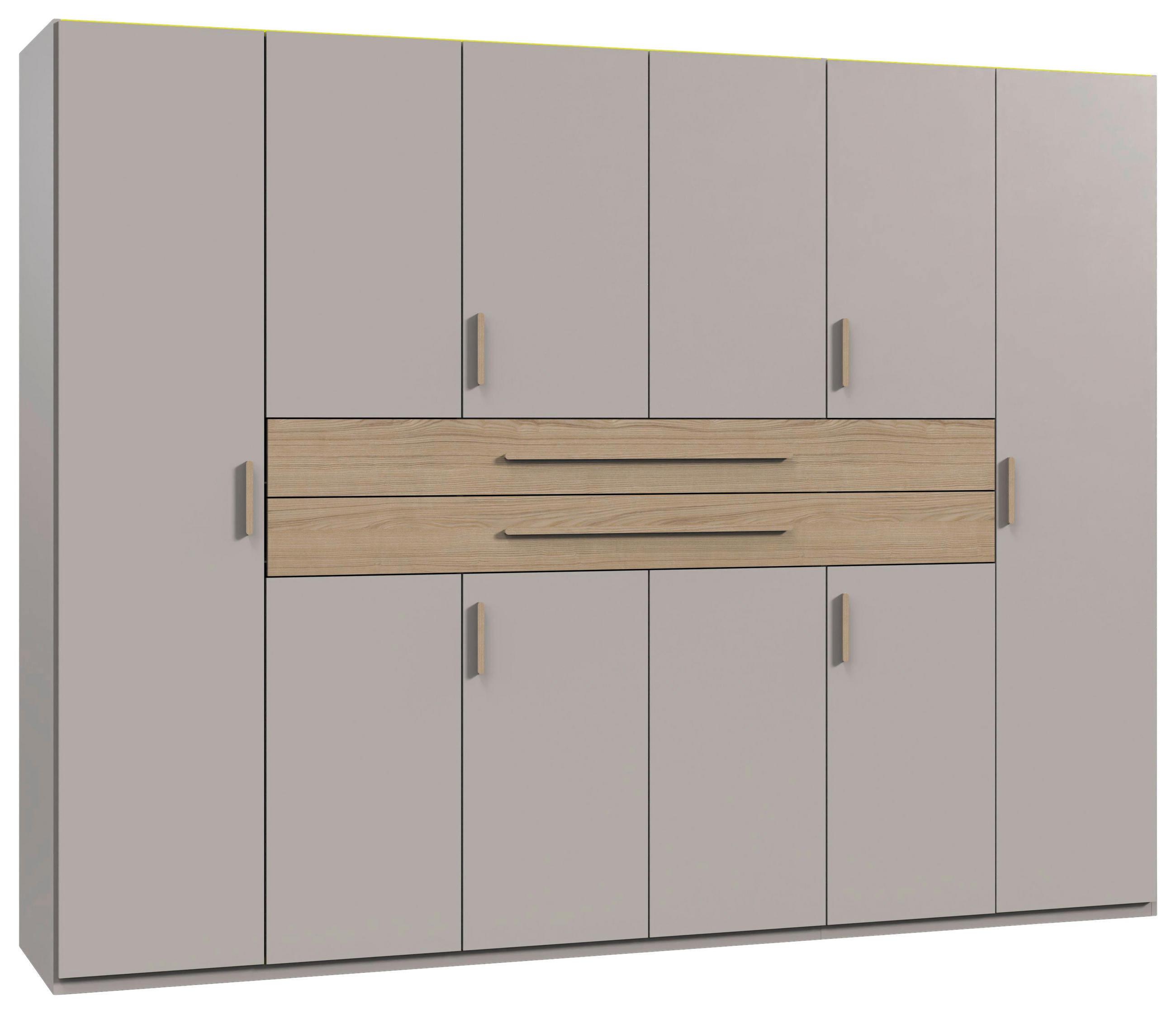 OMARA ZA OBLAČILA, barve hrasta, kašmir  - kašmir/barve hrasta, Moderno, leseni material (270/208/65cm) - Carryhome