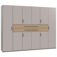 OMARA ZA OBLAČILA, barve hrasta, kašmir  - kašmir/barve hrasta, Moderno, leseni material (270/208/65cm) - Carryhome