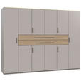 KLEIDERSCHRANK  in Eichefarben, Kaschmir  - Kaschmir/Eichefarben, MODERN, Holzwerkstoff (270/208/65cm) - Carryhome