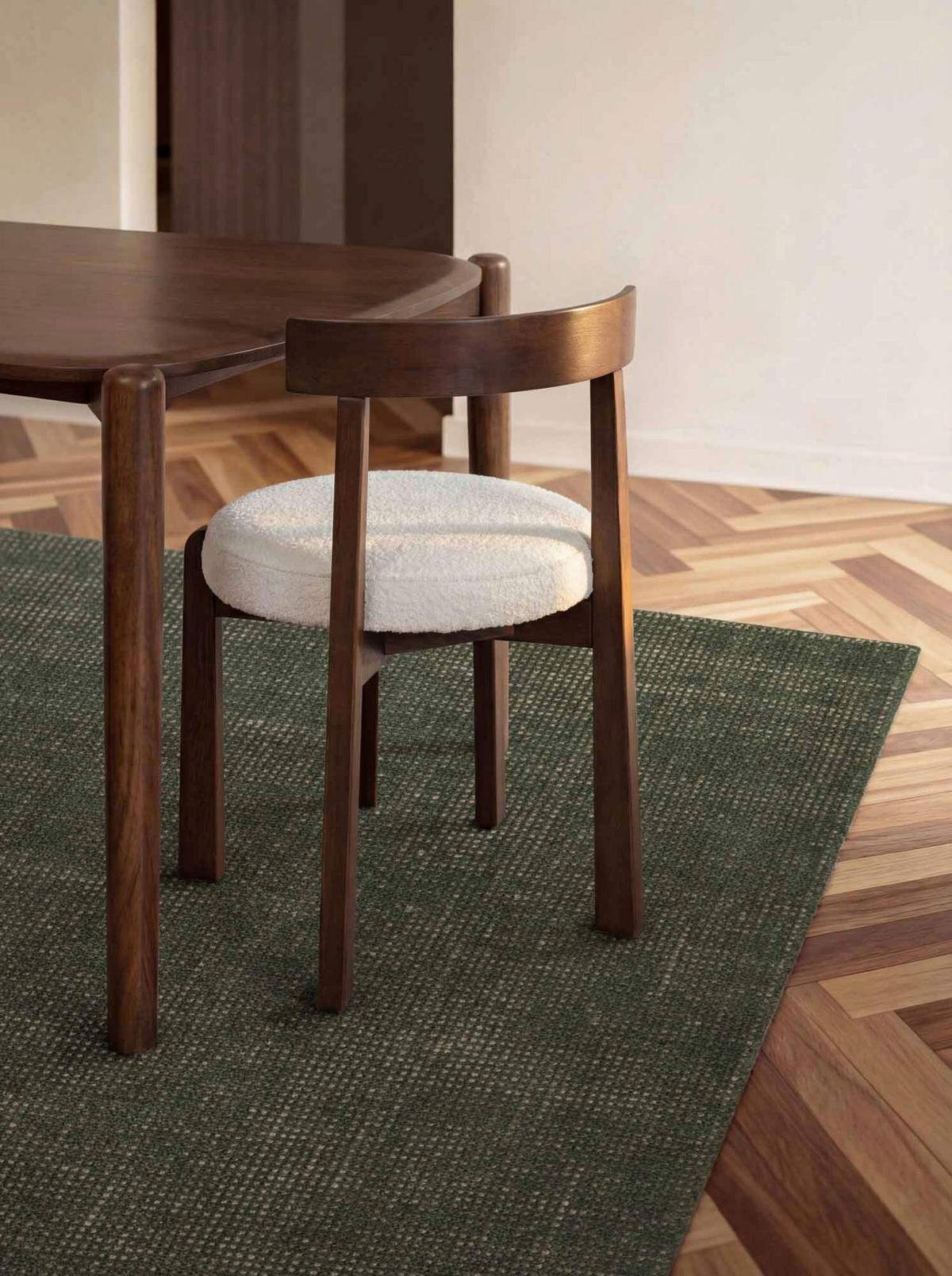 WOLLTEPPICH 160/230 cm Greenwich Dunkelgrün rechteckig  - Dunkelgrün, Basics, Textil (160/230cm) - Ted Baker