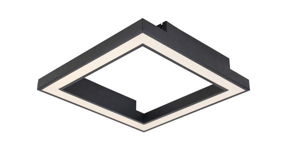 LED-DECKENLEUCHTE 50/50/8 cm    - Schwarz, Trend, Kunststoff/Metall (50/50/8cm) - Novel