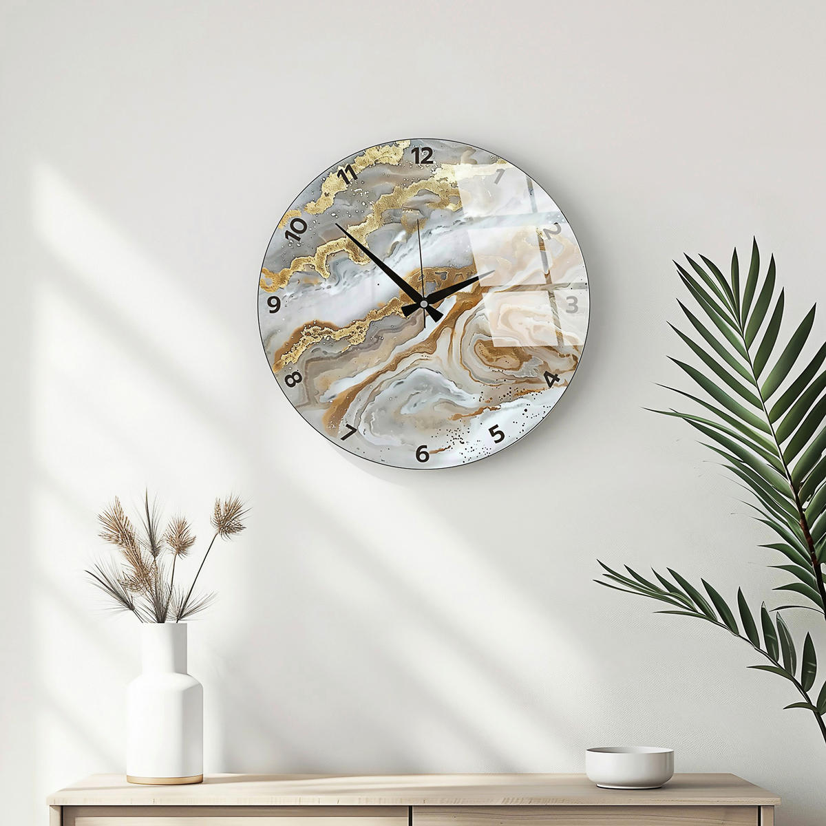 WANDUHR Goldfarben 40/40/0,4 cm  - Goldfarben, LIFESTYLE, Glas (40/40/0,4cm)
