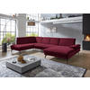WOHNLANDSCHAFT in Webstoff Rot, Bordeaux  - Bordeaux/Rot, Design, Textil/Metall (208/344/180cm) - Dieter Knoll