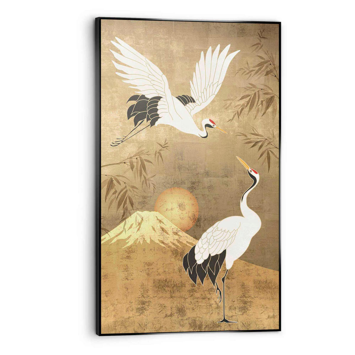 BILD Landschaft & Natur, Tiere, Berge, Sonnenuntergang  - Goldfarben, Basics, Holz (70/118/3,7cm) - Reinders!