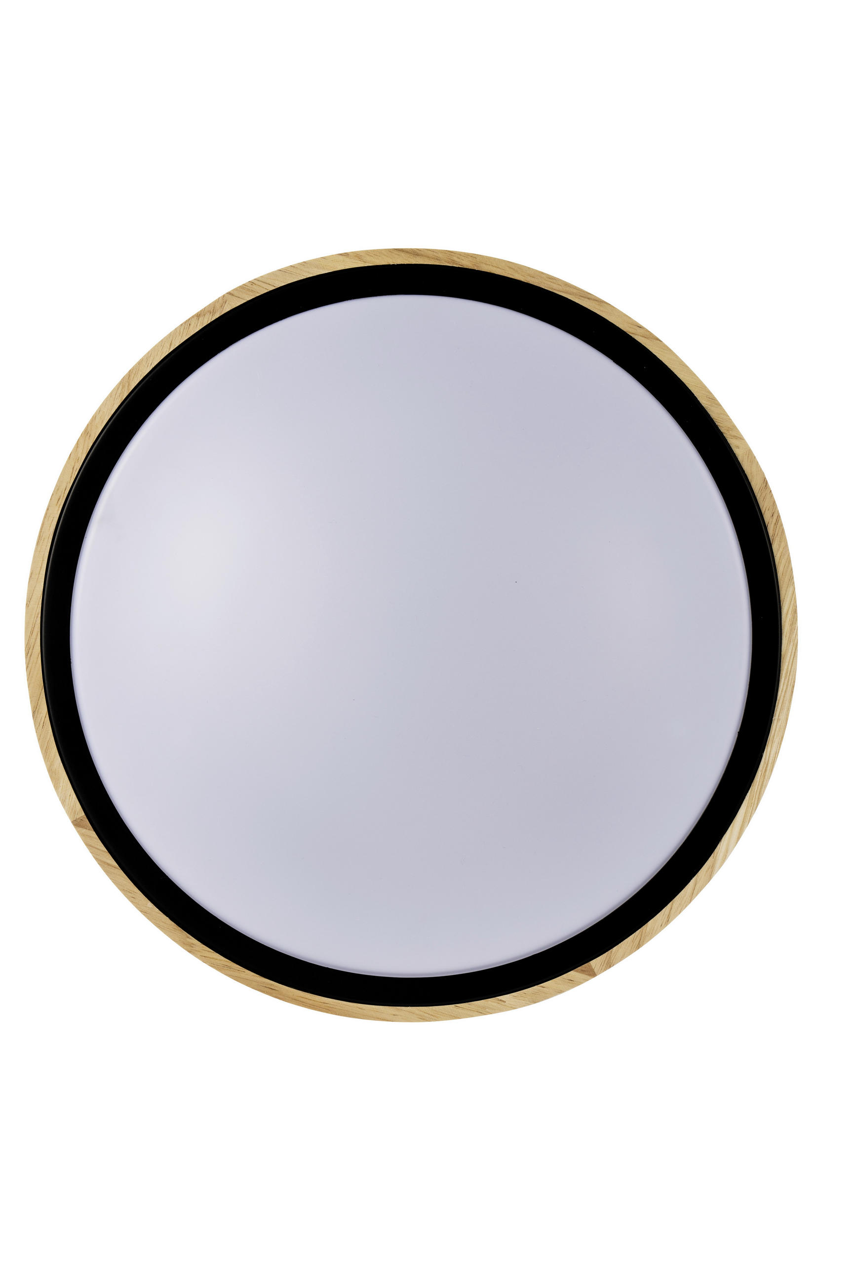 LED PLAFONJERA - bela/boja jasena, Osnovno, drvo/metal (42cm)