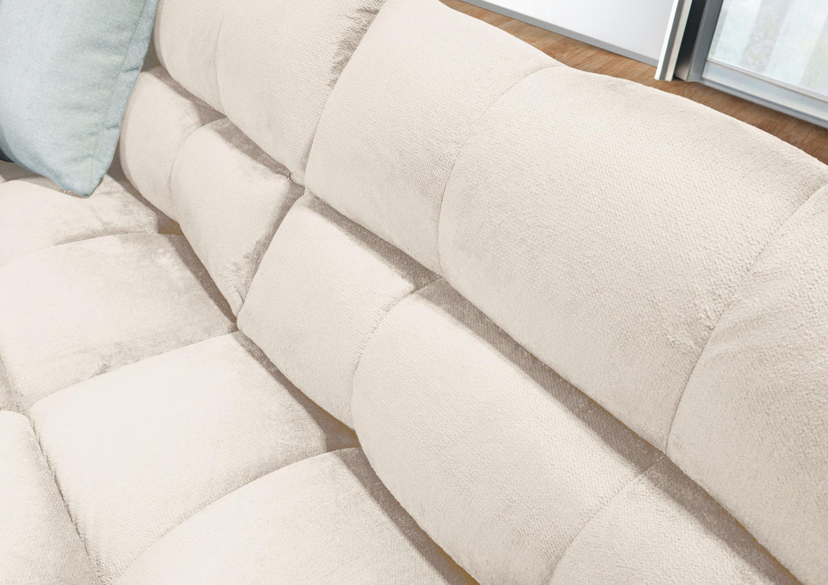 ECKSOFA Beige Flachgewebe  - Beige/Schwarz, MODERN, Kunststoff/Textil (275/235cm) - Landscape