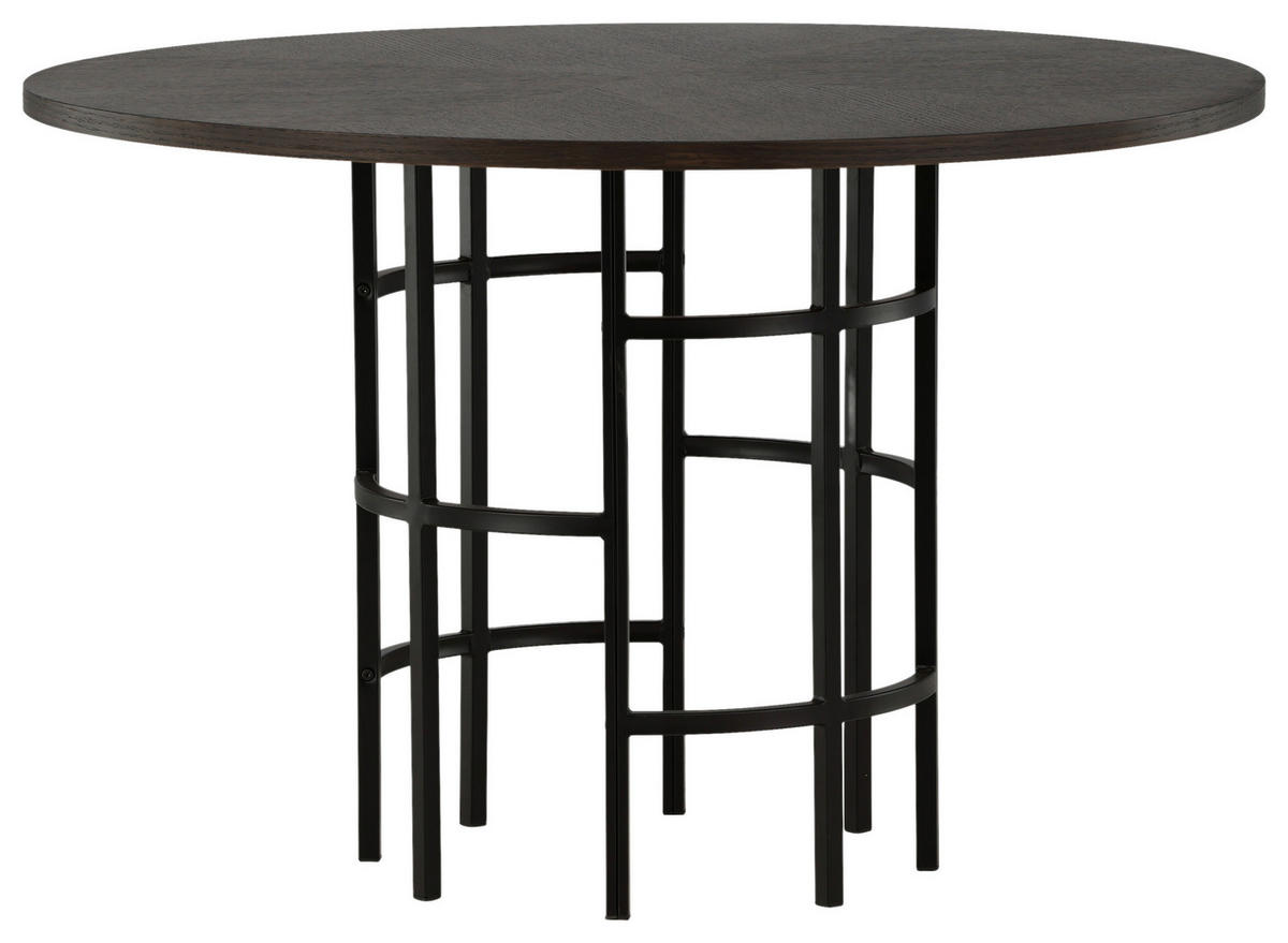 MATBORD i trä, metall 115/115/74 cm   - brun/svart, Design, metall/trä (115/115/74cm) - Livetastic
