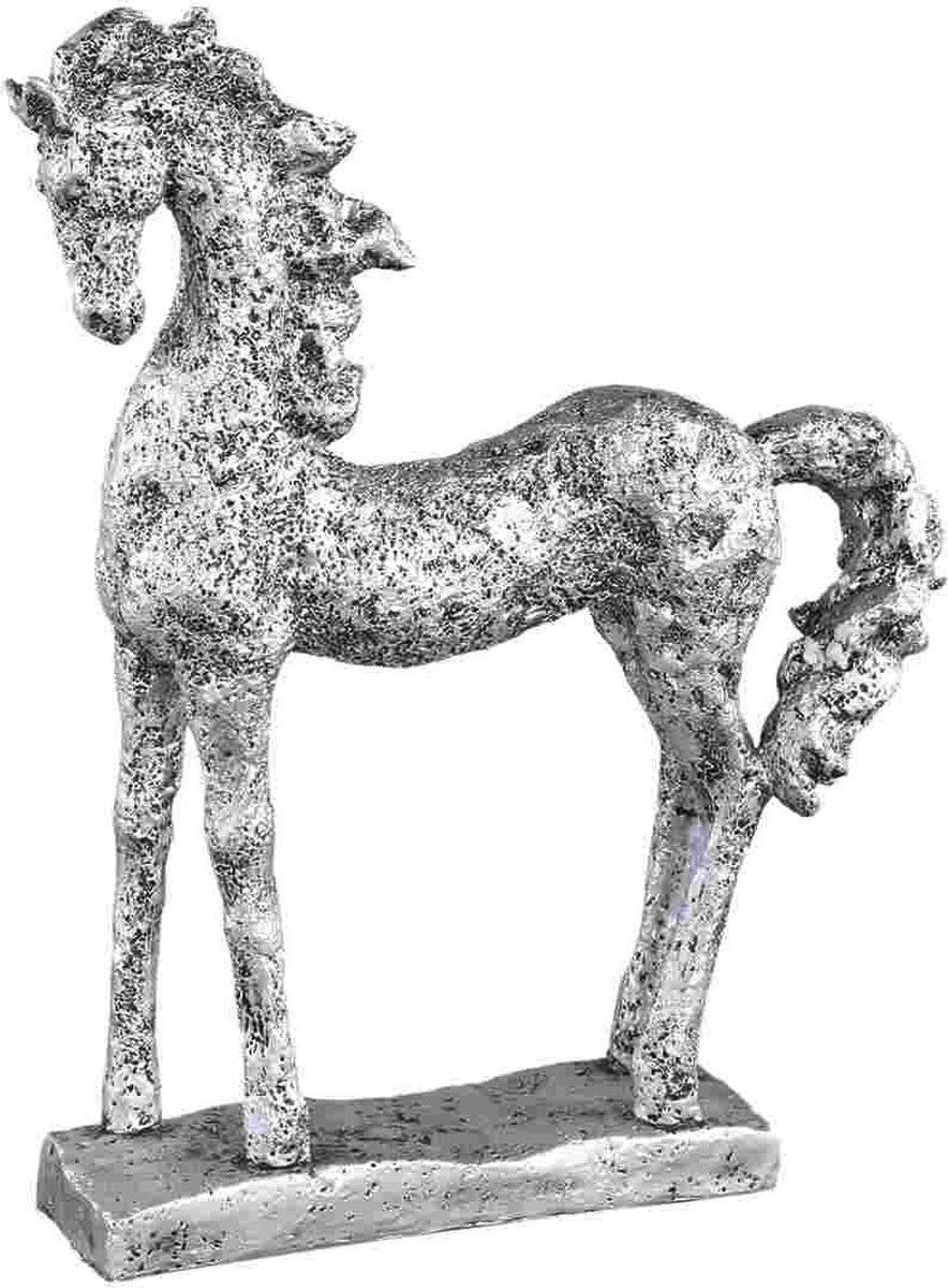 KONJ DEKORATIVNI - srebrne boje, Design, plastika (33/9/40.5cm)