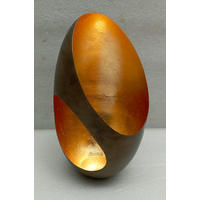 TEELICHTHALTER  - Goldfarben/Schwarz, Basics, Metall (11/17cm)