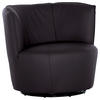 COCKTAILSESSEL - Dunkelgrau/Schwarz, Design, Leder (93/83/88cm)