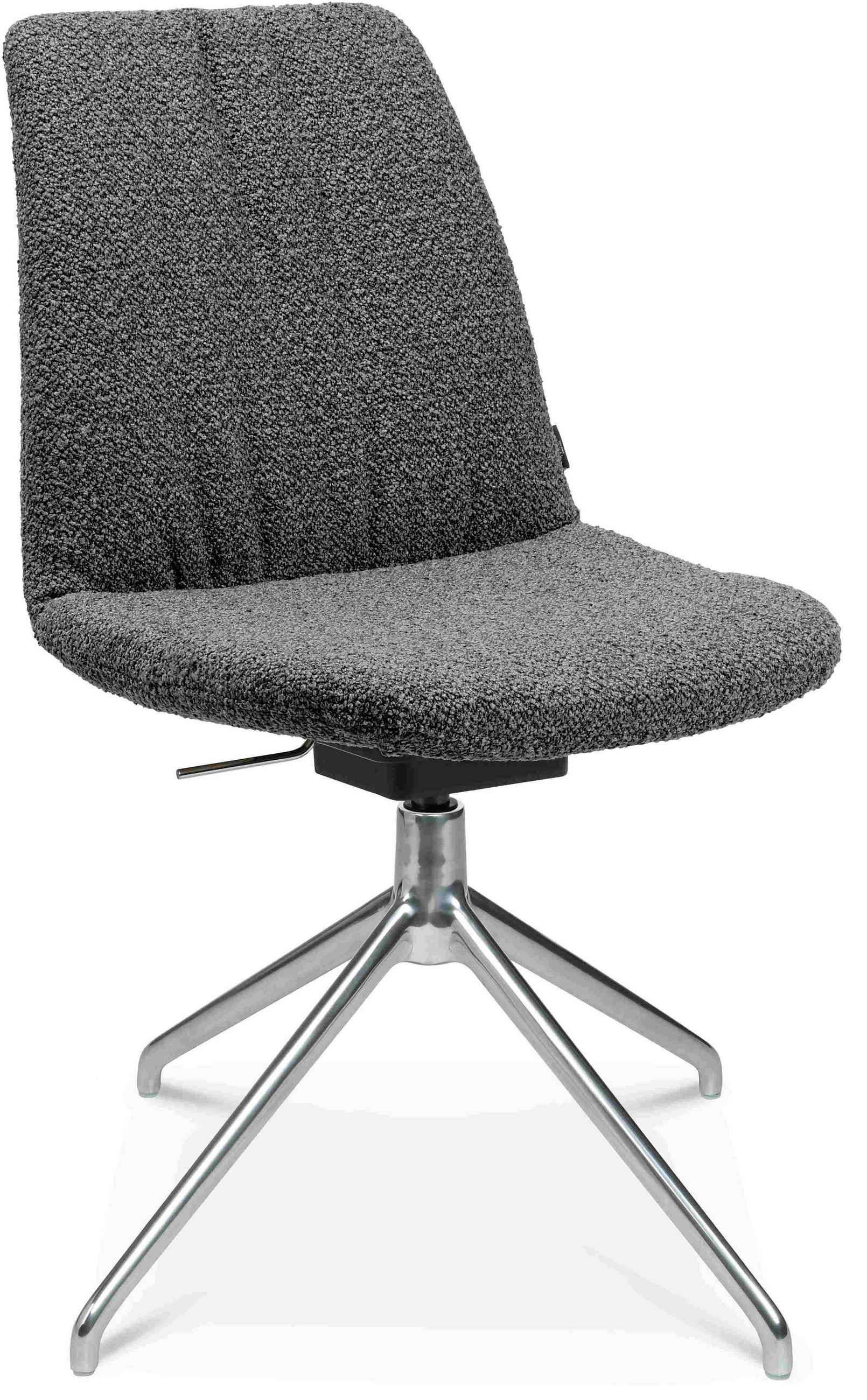 STUHL Flachgewebe Grau, Alufarben - Alufarben/Grau, Design, Textil/Metall (46/81,5-84,5/55cm) - Johann Jakob